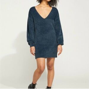 Gentle Fawn V Neck-Long Sleeve Sweater Dress/Tunic-Size Medium